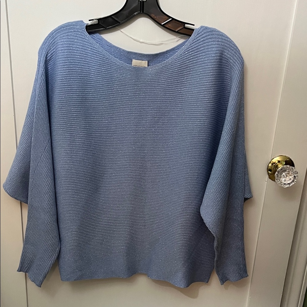 Chico's Light Blue Shimmery Sweater
